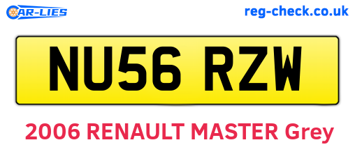 NU56RZW are the vehicle registration plates.