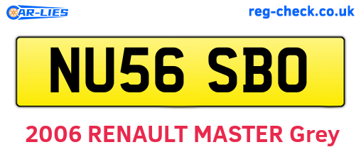 NU56SBO are the vehicle registration plates.