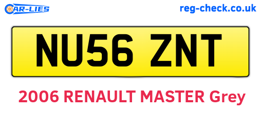 NU56ZNT are the vehicle registration plates.