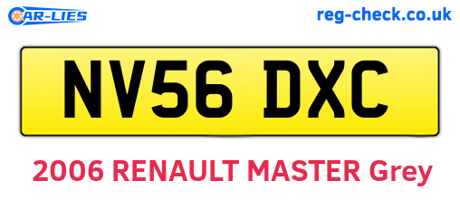 NV56DXC are the vehicle registration plates.