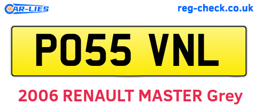 PO55VNL are the vehicle registration plates.