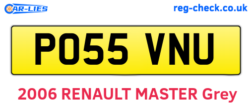 PO55VNU are the vehicle registration plates.