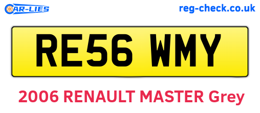 RE56WMY are the vehicle registration plates.