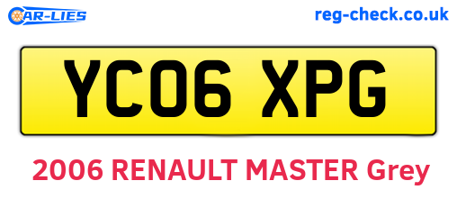 YC06XPG are the vehicle registration plates.