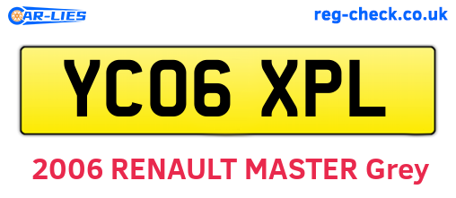 YC06XPL are the vehicle registration plates.