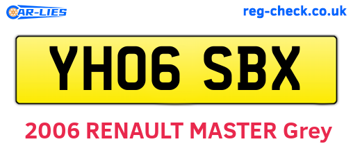 YH06SBX are the vehicle registration plates.
