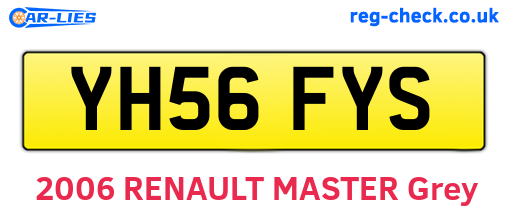 YH56FYS are the vehicle registration plates.