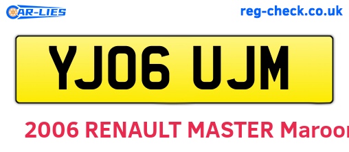 YJ06UJM are the vehicle registration plates.