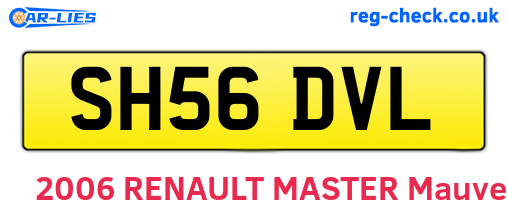 SH56DVL are the vehicle registration plates.