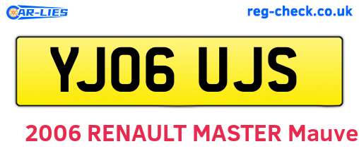 YJ06UJS are the vehicle registration plates.