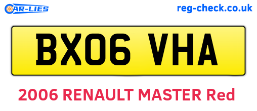 BX06VHA are the vehicle registration plates.