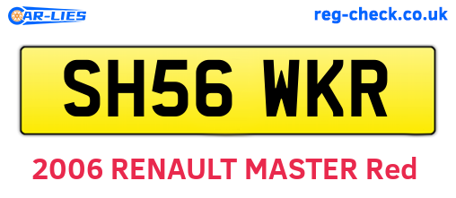 SH56WKR are the vehicle registration plates.