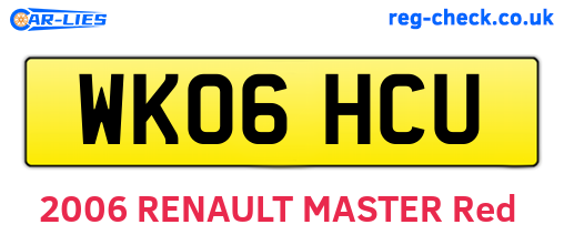 WK06HCU are the vehicle registration plates.