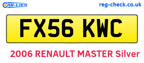 FX56KWC are the vehicle registration plates.