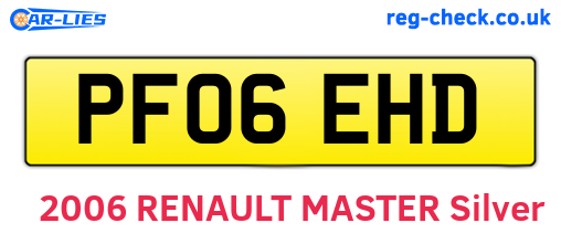 PF06EHD are the vehicle registration plates.