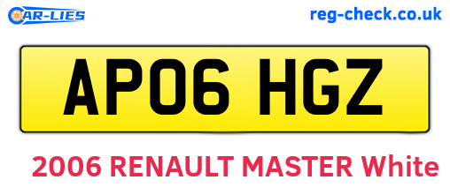 AP06HGZ are the vehicle registration plates.
