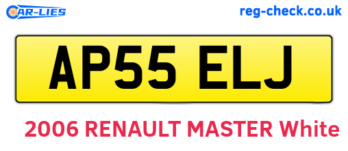 AP55ELJ are the vehicle registration plates.