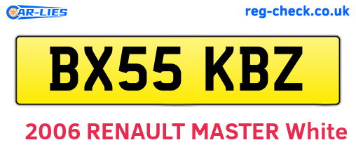 BX55KBZ are the vehicle registration plates.