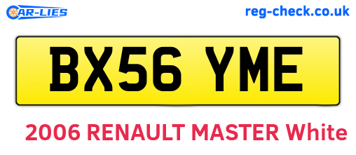 BX56YME are the vehicle registration plates.