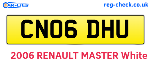 CN06DHU are the vehicle registration plates.