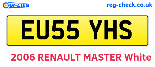 EU55YHS are the vehicle registration plates.