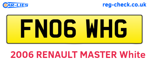 FN06WHG are the vehicle registration plates.