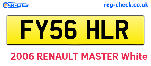 FY56HLR are the vehicle registration plates.