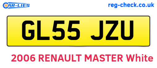 GL55JZU are the vehicle registration plates.