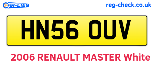 HN56OUV are the vehicle registration plates.