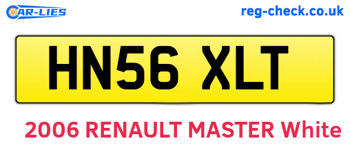 HN56XLT are the vehicle registration plates.