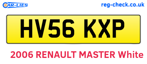 HV56KXP are the vehicle registration plates.