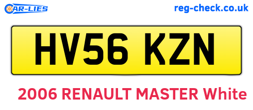 HV56KZN are the vehicle registration plates.