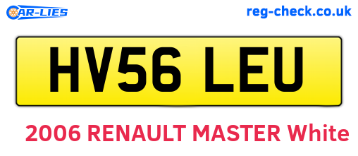HV56LEU are the vehicle registration plates.