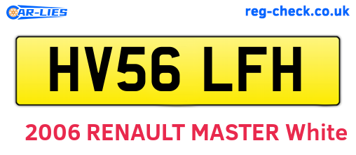 HV56LFH are the vehicle registration plates.