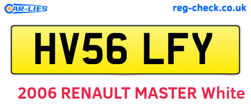 HV56LFY are the vehicle registration plates.