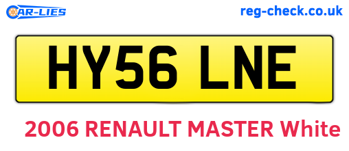 HY56LNE are the vehicle registration plates.