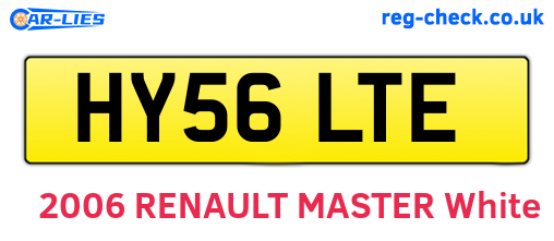 HY56LTE are the vehicle registration plates.