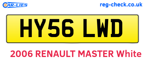 HY56LWD are the vehicle registration plates.