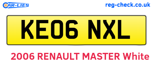 KE06NXL are the vehicle registration plates.