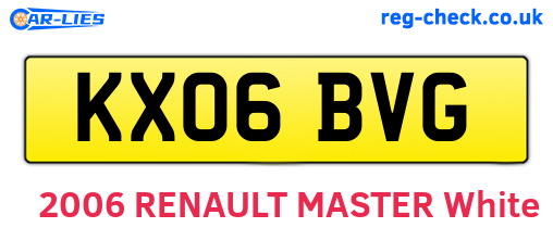 KX06BVG are the vehicle registration plates.