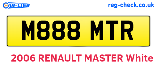 M888MTR are the vehicle registration plates.