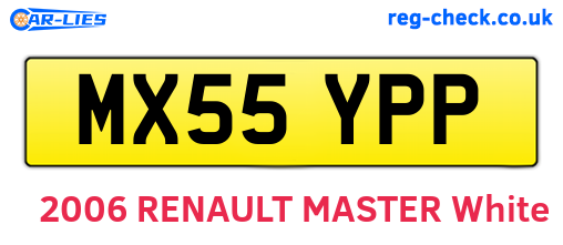 MX55YPP are the vehicle registration plates.