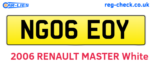 NG06EOY are the vehicle registration plates.