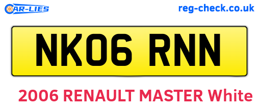 NK06RNN are the vehicle registration plates.