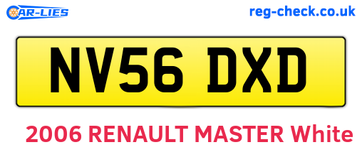 NV56DXD are the vehicle registration plates.