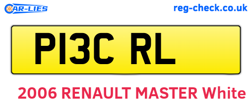 P13CRL are the vehicle registration plates.