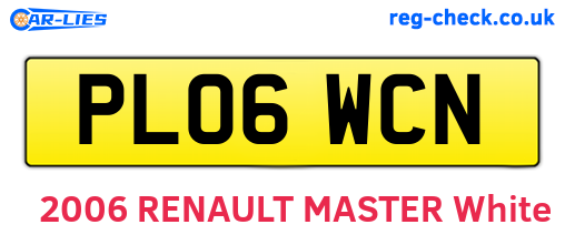 PL06WCN are the vehicle registration plates.