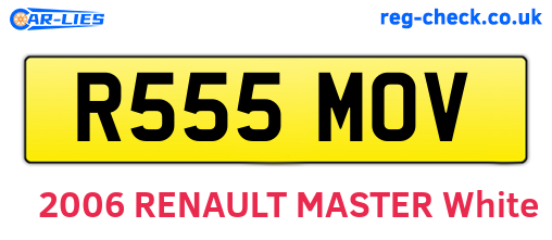 R555MOV are the vehicle registration plates.