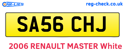 SA56CHJ are the vehicle registration plates.