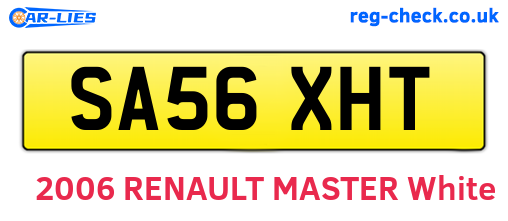 SA56XHT are the vehicle registration plates.